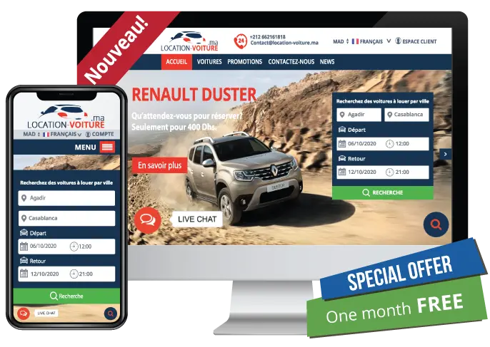 Full Management Software car rental & Online Booking System morocco